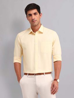 AD By Arvind - Yellow Regular Fit Pure Cotton Shirt