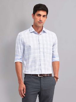 AD By Arvind - Blue Regular Fit Gingham Checked Shirt