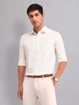 AD By Arvind - Regular Fit Checked Twill Shirt