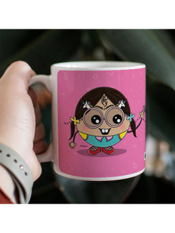 Indigifts - Friendship Day Gift for Best Friend Kalakaar Printed Pink Coffee Mug 325ml