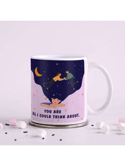 Indigifts - You Are All I Could Think About Printed Coffee Mug 325Ml Valentine Gift