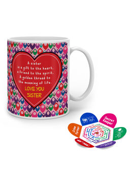 Indigifts - Rakshabandhan Gifts for Sister Coffee Mug 325ml Multi-Color