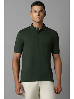 Louis Philippe - Men's Golf Leisure Pique Solid Polo T-shirt with Active Stretch