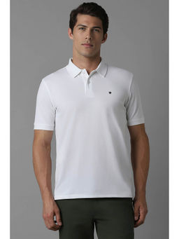 Louis Philippe - Men's Golf Leisure Pique Solid Polo T-shirt with Active Stretch