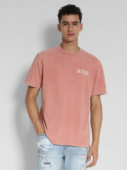 American Eagle - Men Peach Logo Design T-Shirt