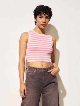 ONLY - Knitted Striped Crop Top