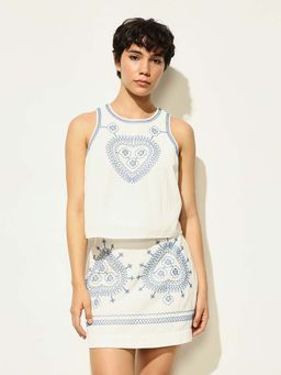 ONLY - White Printed Top