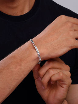 GIVA - 925 Silver Titan Weave Bracelet For Men
