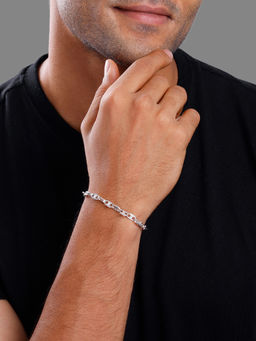 GIVA - 925 Silver Snail Chain Bracelet For Men