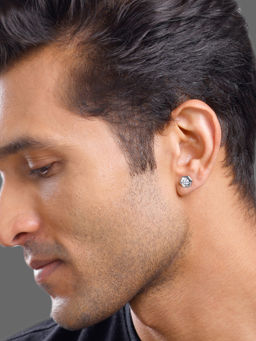 GIVA - 925 Silver Galaxy Edge Stud For Men