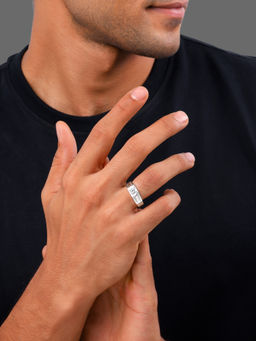 GIVA - 925 Silver Charm Away Adjustable Ring For Men