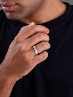 GIVA - 925 Silver Bold Fate Ring For Men - (22)