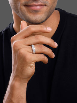 GIVA - 925 Silver Eternal Path Ring For Men