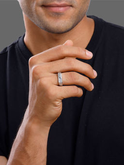GIVA - 925 Silver Eternal Symmetry Ring For Men