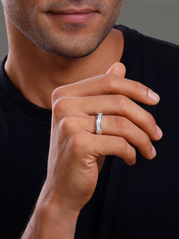 GIVA - 925 Silver SMenmer Wave Ring For Men