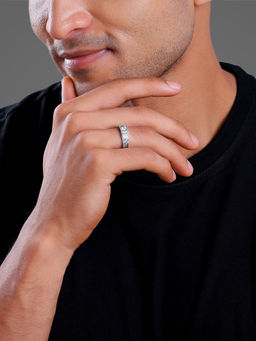 GIVA - 925 Silver Rockstar Ring For Men