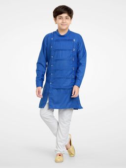Jeetethnics - Boys Blue Kurta Pyjama (Set of 2)
