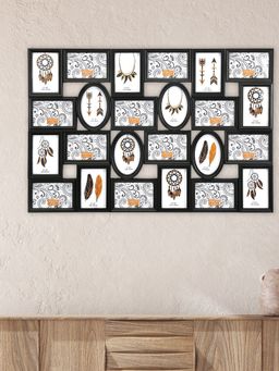 At Home by Nilkamal - 24 Pics Collage Magna Photo Frame|34 x 23 inches|Black