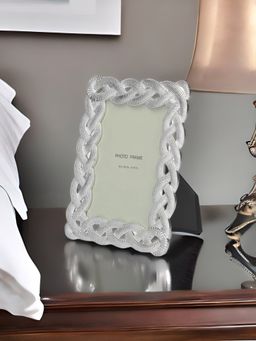 At Home by Nilkamal - Knots Photo Frame (Silver) 8 x 6 in
