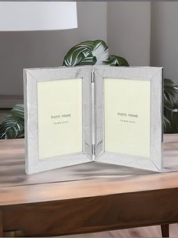 At Home by Nilkamal - Dual Photo Frame (Silver)