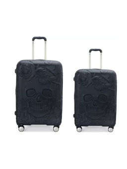 it luggage - Skull Black Set of 2 28-24 Inches Expandable Hardsided TSA Luggage Trolley