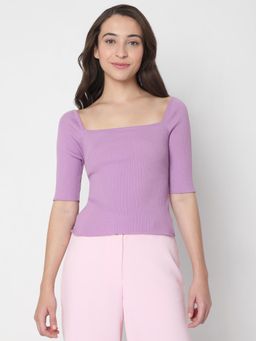 VERO MODA - Women Purple Stripes Casual Top