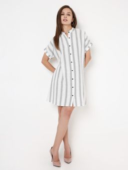 BLNK - Strip A-Line Shirt Dress