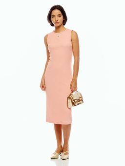 Calvin Klein - Cotton Crew Neck Midi Dress
