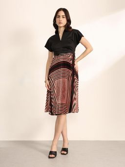 Kazo - Palette Midi Dress With Belt
