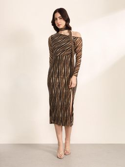 Kazo - Retro 2 Midi Dress With Stole