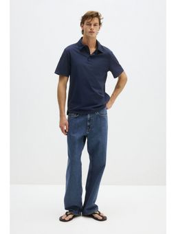H&M - Men Blue Cooling Regular Fit Polo T-Shirt