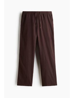 H&M - Men Brown Relaxed Fit Cotton Trousers