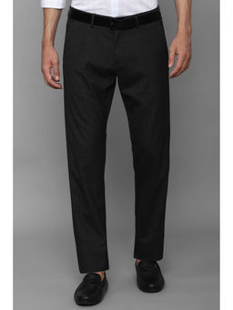 Allen Solly - Men Black Slim Fit Solid Casual Trouser