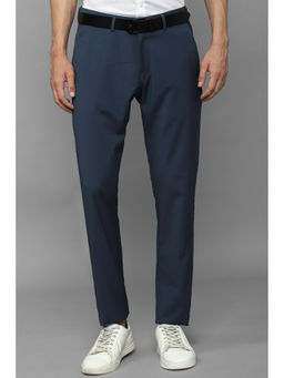 Allen Solly - Men Navy Blue Slim Fit Solid Casual Trouser