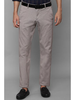 Allen Solly - Men Grey Slim Fit Textured Casual Trouser