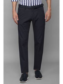 Allen Solly - Men Navy Blue Slim Fit Solid Casual Trouser
