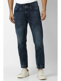 Van Heusen - Men Navy Blue Dark Wash Jogger Fit Jeans