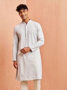 Vastramay - Mens Grey Rayon Kurta