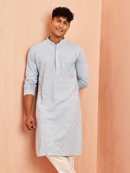 Vastramay - Mens Aqua Rayon Kurta