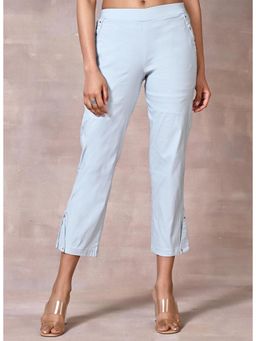 Lakshita - Blue Classic Fit Cotton Capris for Women