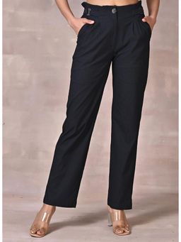 Lakshita - Black Straight Fit Trouser for Women