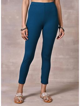Lakshita - Deep Teal Viscose Lycra Leggings for Women