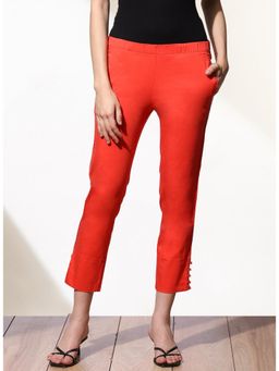 Lakshita - Red Relaxed Fit Pant for Women