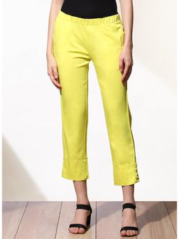 Lakshita - Lime Green Relaxed Fit Pant for Women