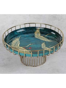 India Circus by Krsnaa Mehta - Blue Legend of the Cranes Iron Cake Stand