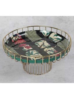 India Circus by Krsnaa Mehta - Multi-Color Signature Windows Iron Cake Stand