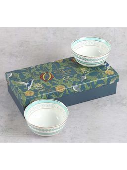 India Circus by Krsnaa Mehta - White Olive Oasis Katoris (Pack of 2)