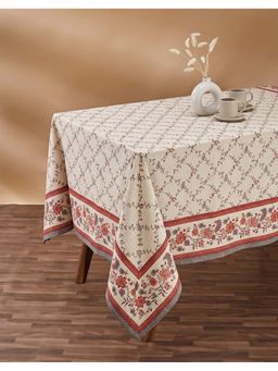 Fabindia - Off White Tarush Printed Cotton Table Cover