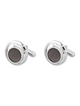 The Tie Hub - O Ring Grey Stone Cufflinks