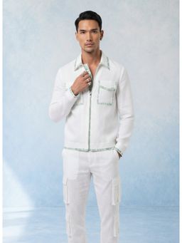 Bubber Couture - White Helix Bomber